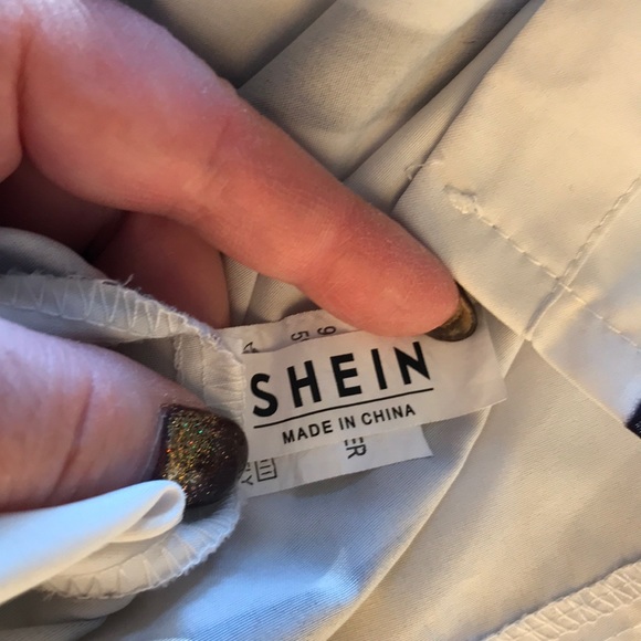 Shein black and white button up blouse Hi lo 2x - Picture 5 of 5